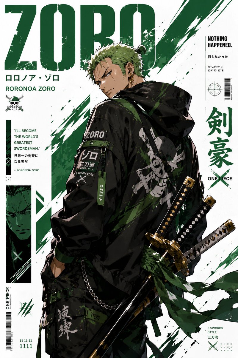 Stylized Anime Streetwear Poster - AI image template preview