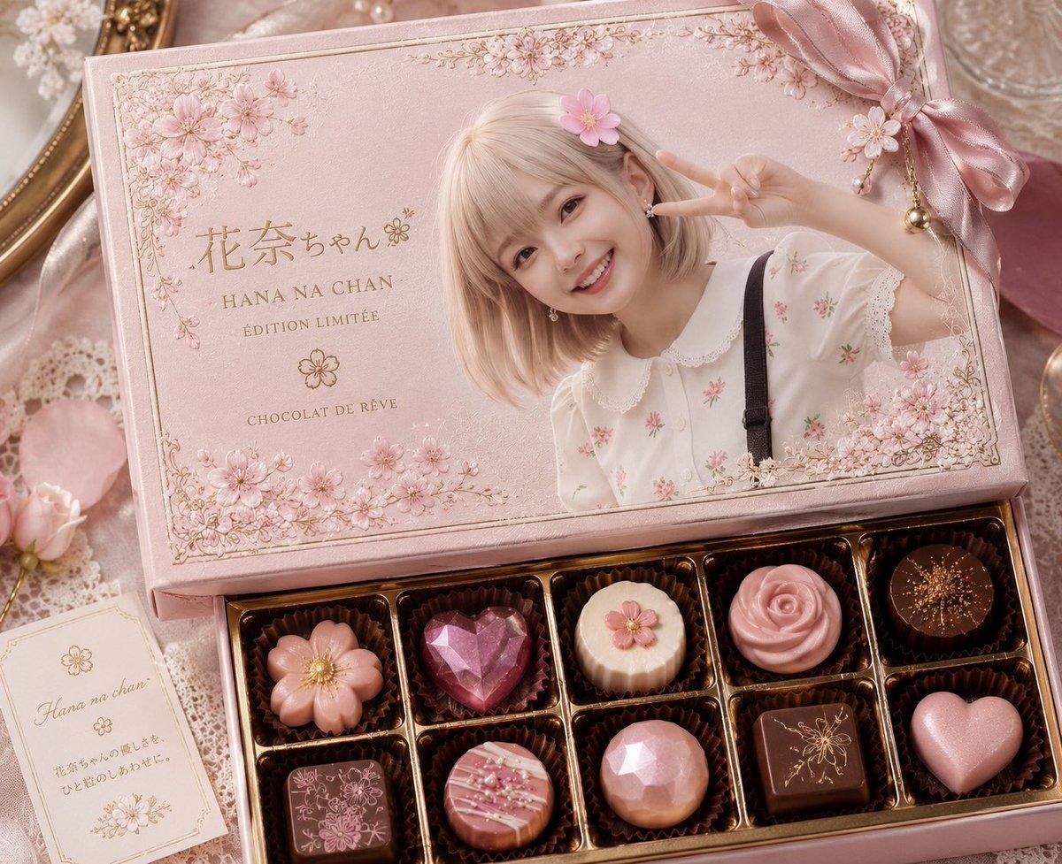 Luxury Pink Chocolatier Gift Box - AI image template preview