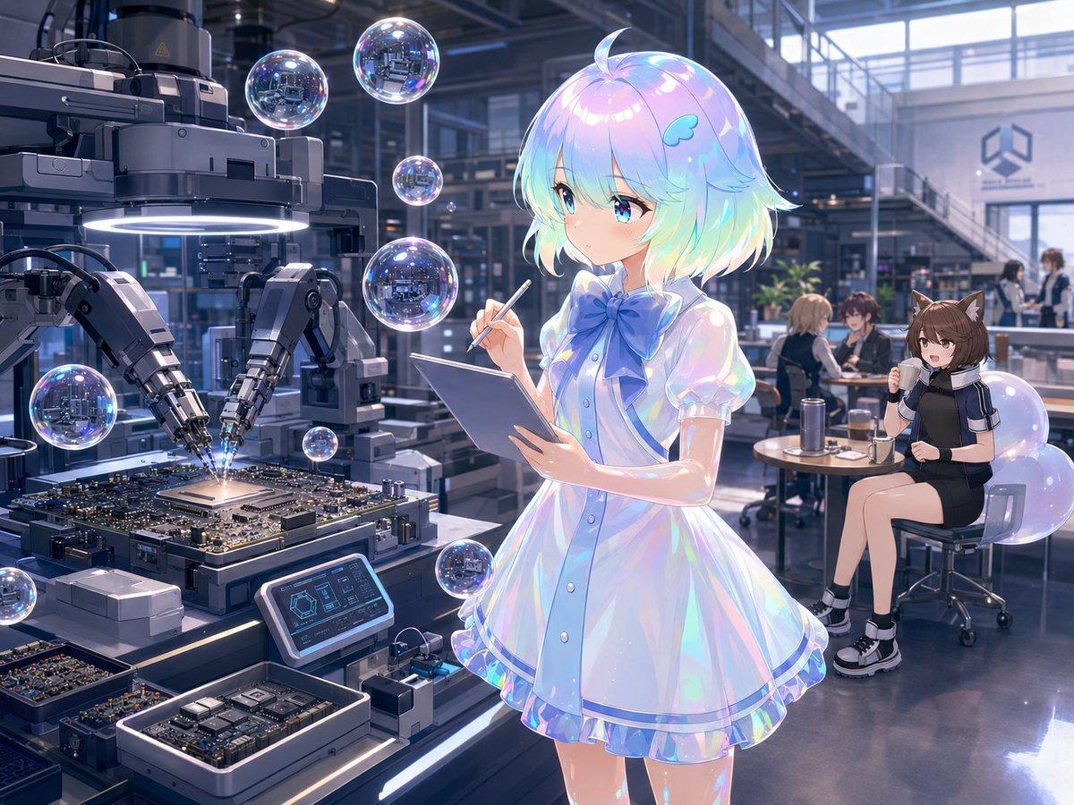 Anime Sci-Fi SoC Factory Inspection - AI image template preview