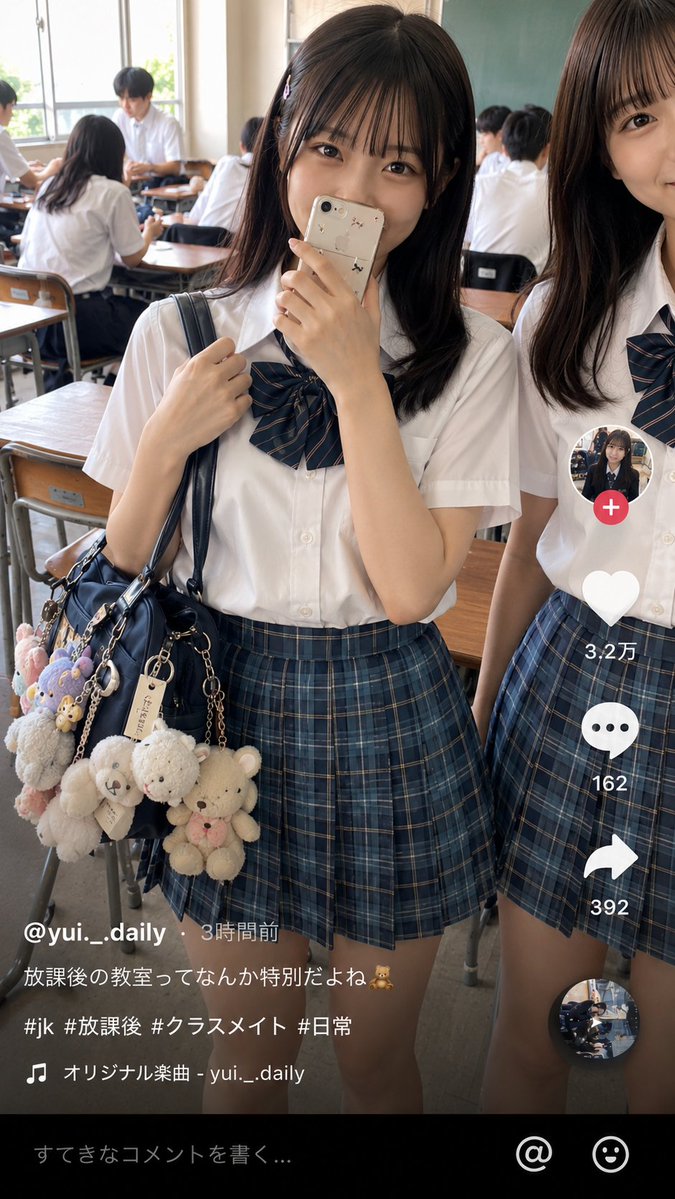 Japanese Classroom Short Video Screenshot - AI image template preview