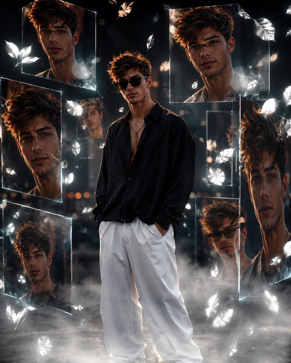 Cinematic Urban Portrait Poster - AI image template preview