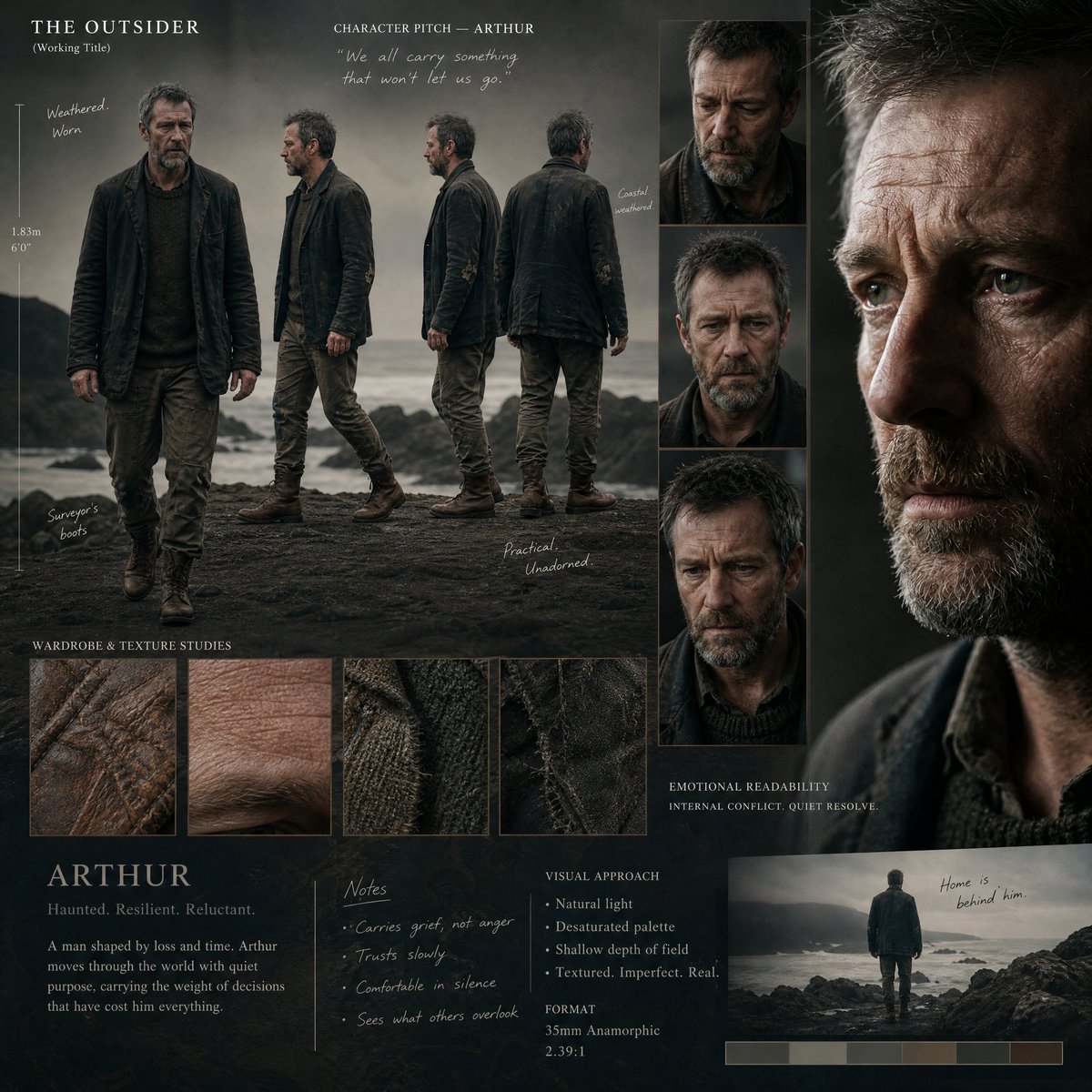 Director's Cinematic Pitch Board - AI image template preview