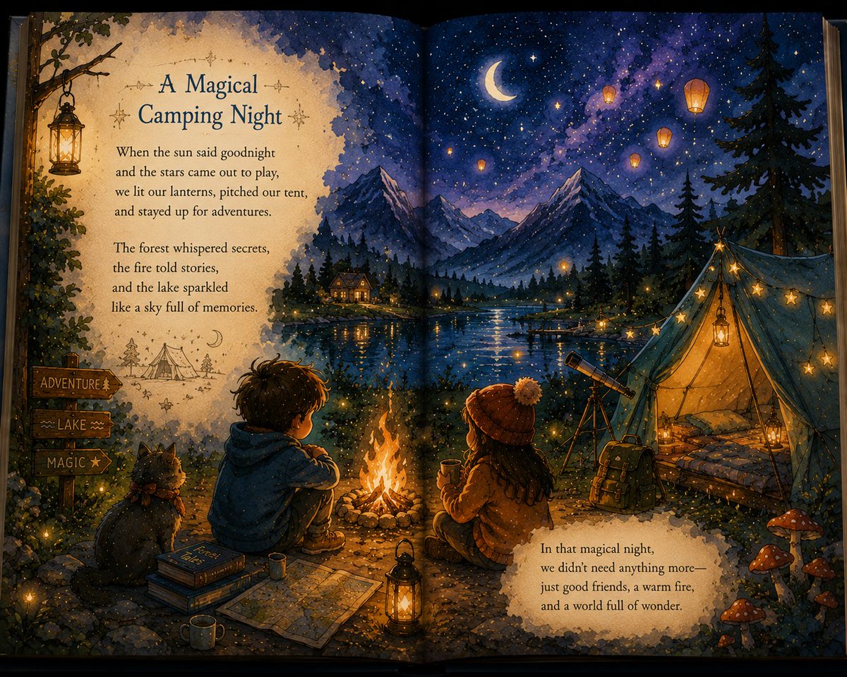 Magical Children's Storybook Illustration - AI image template preview