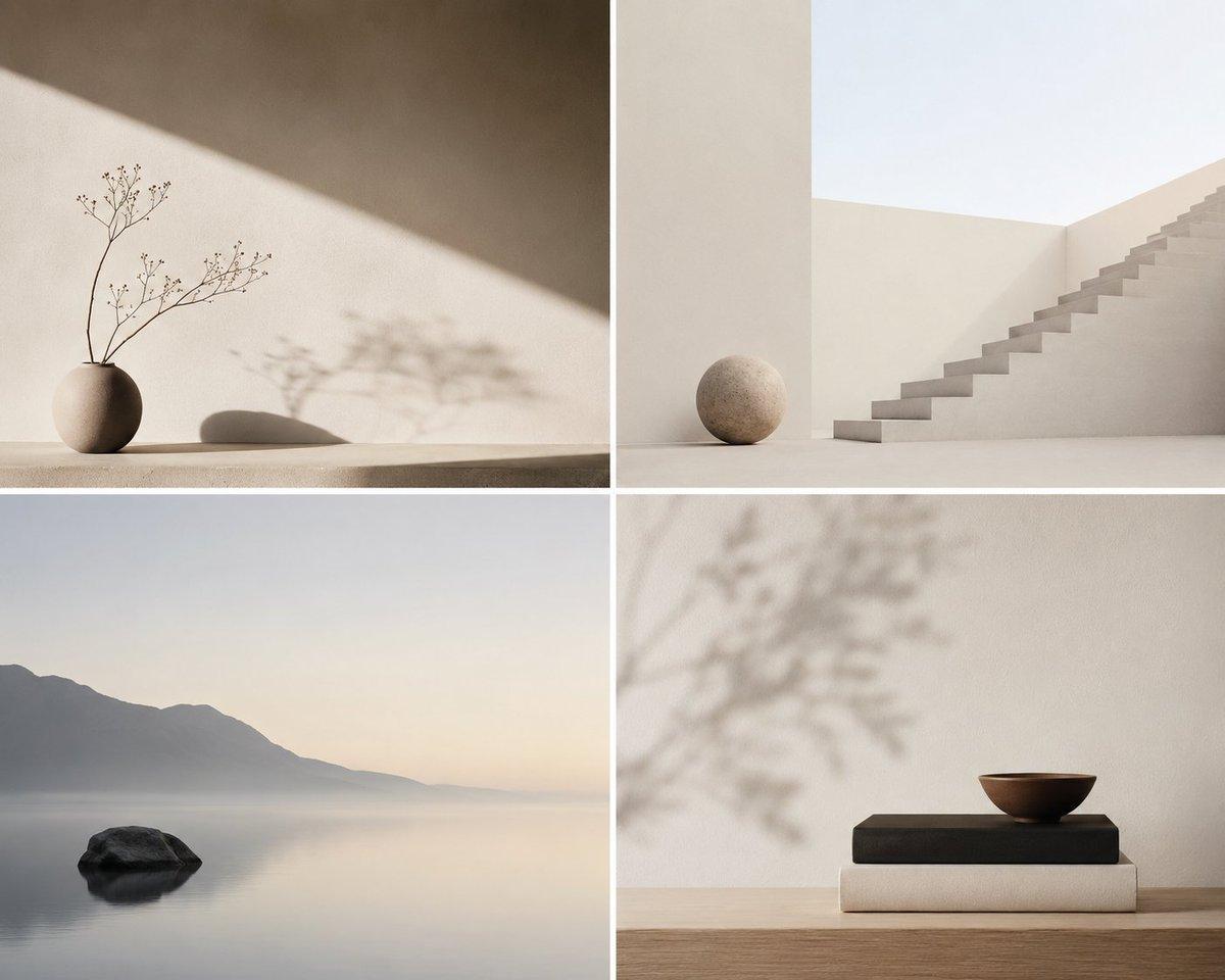 Minimalist Conceptual Scene Description - AI image template preview