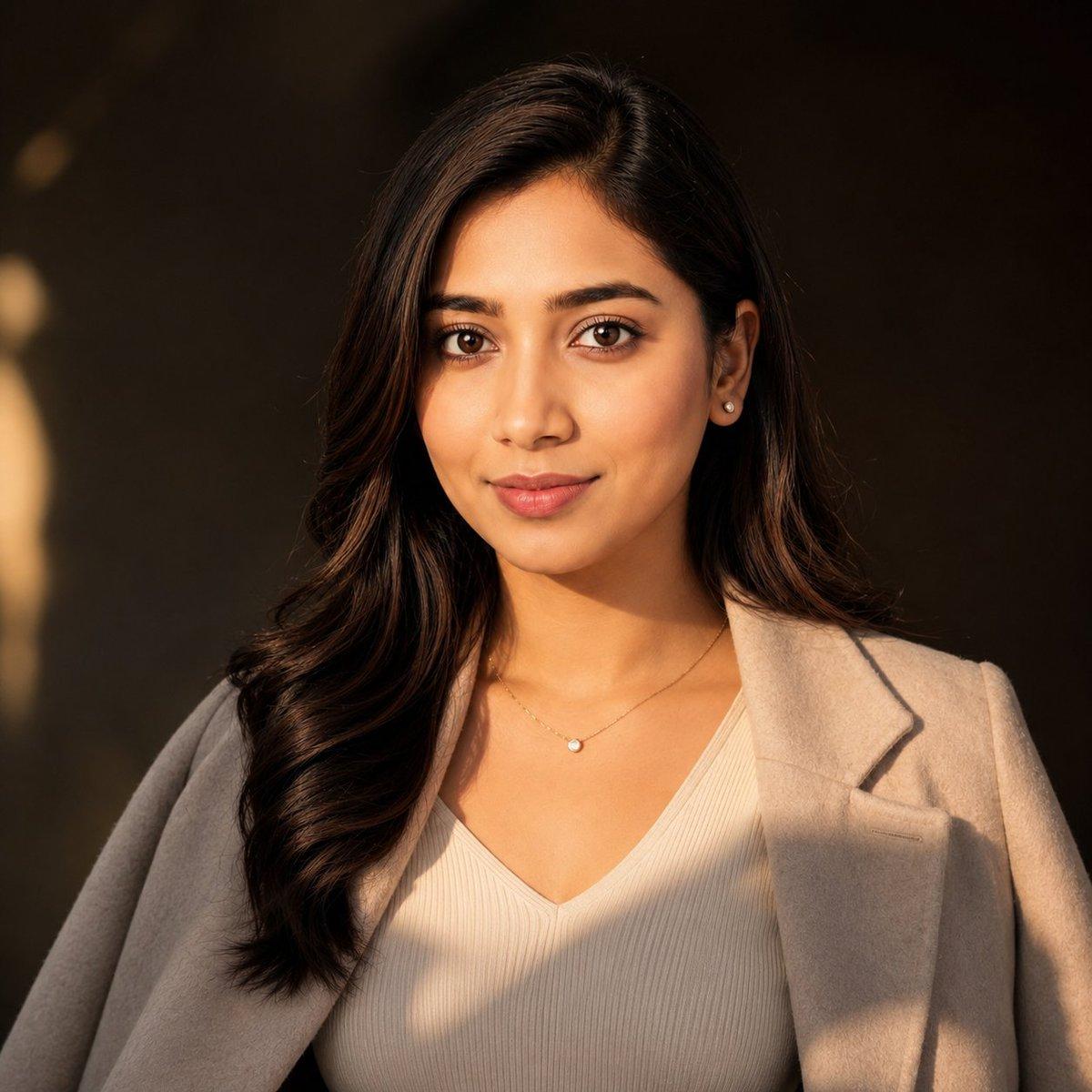 East Asian Woman Cinematic Portrait - AI image template preview
