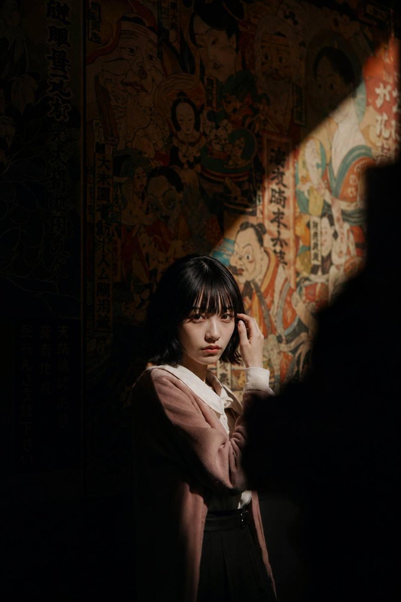 Cinematic Exhibition Room Portrait - AI image template preview