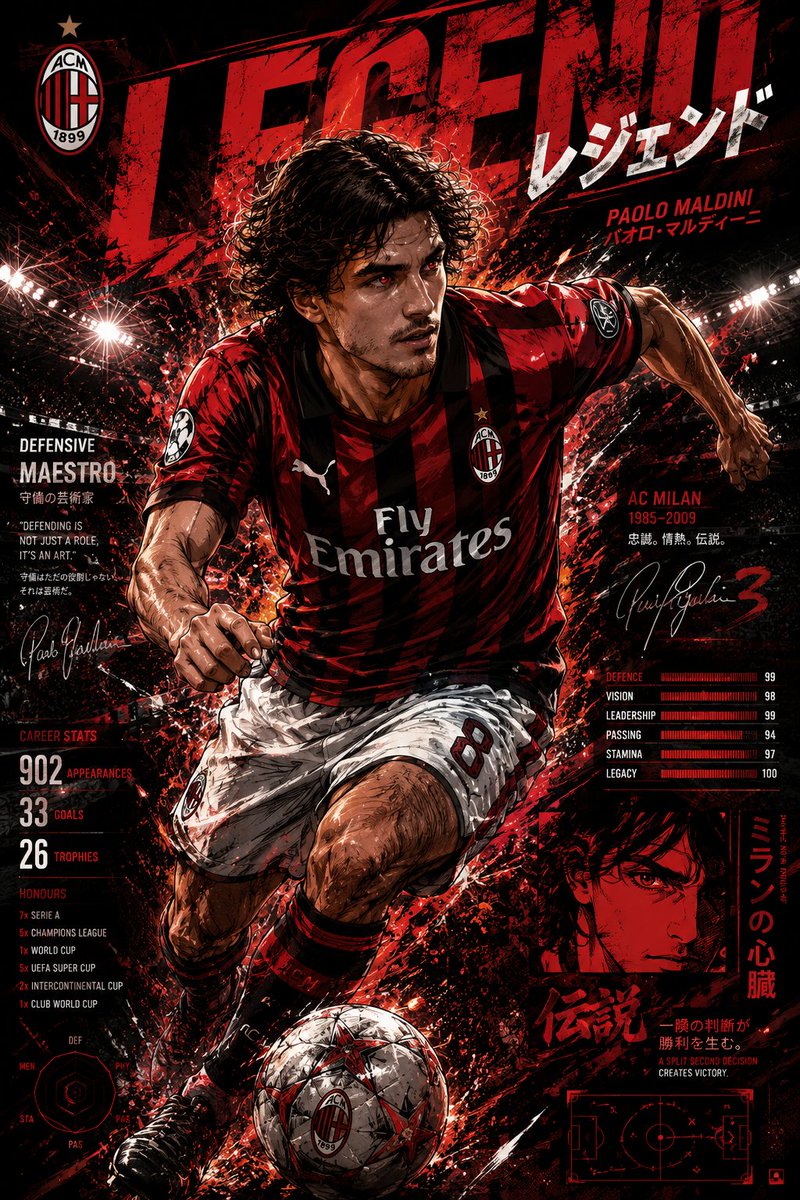 Anime Football Legend Poster - AI image template preview