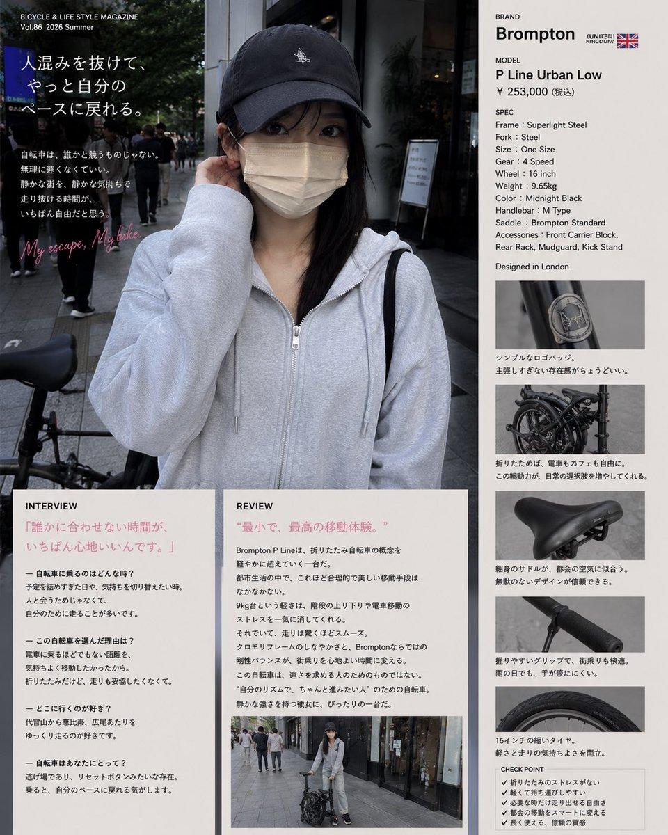 Authentic Magazine Bicycle Feature - AI image template preview