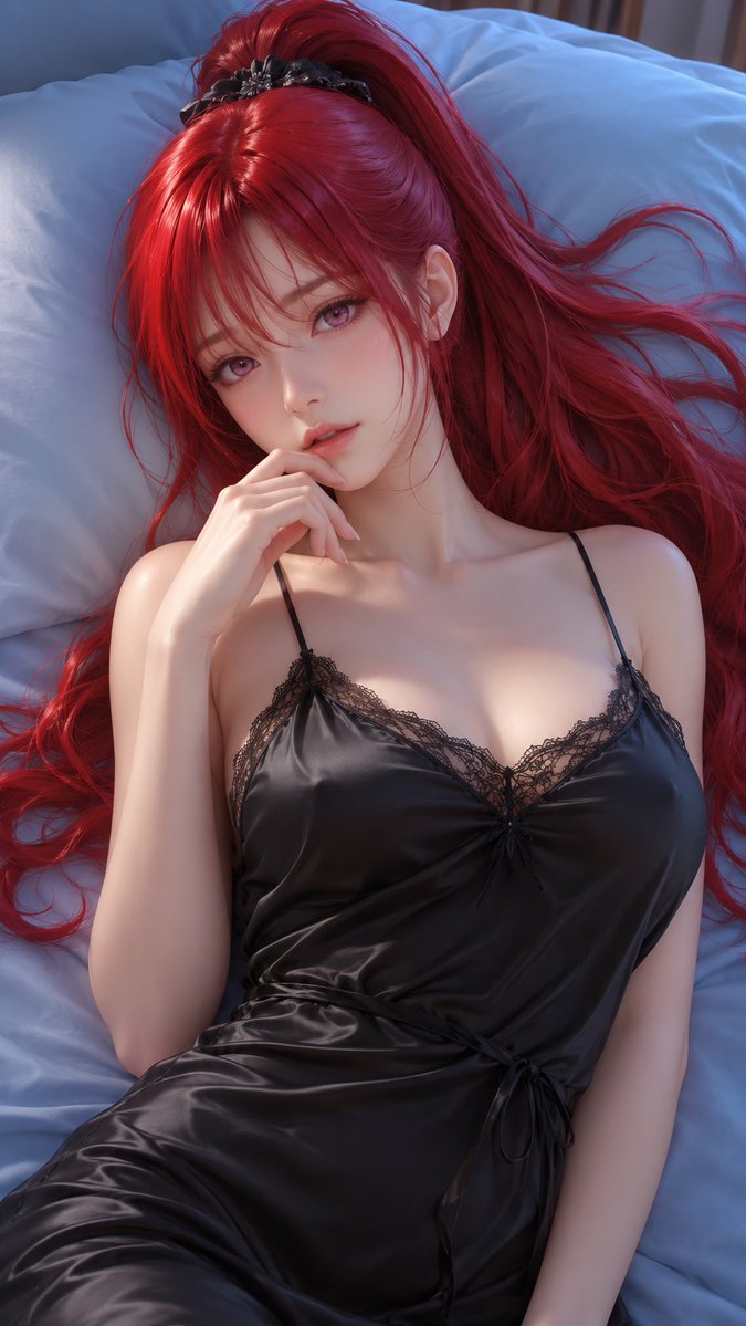 Scarlet Night 3D CG Portrait - AI image template preview