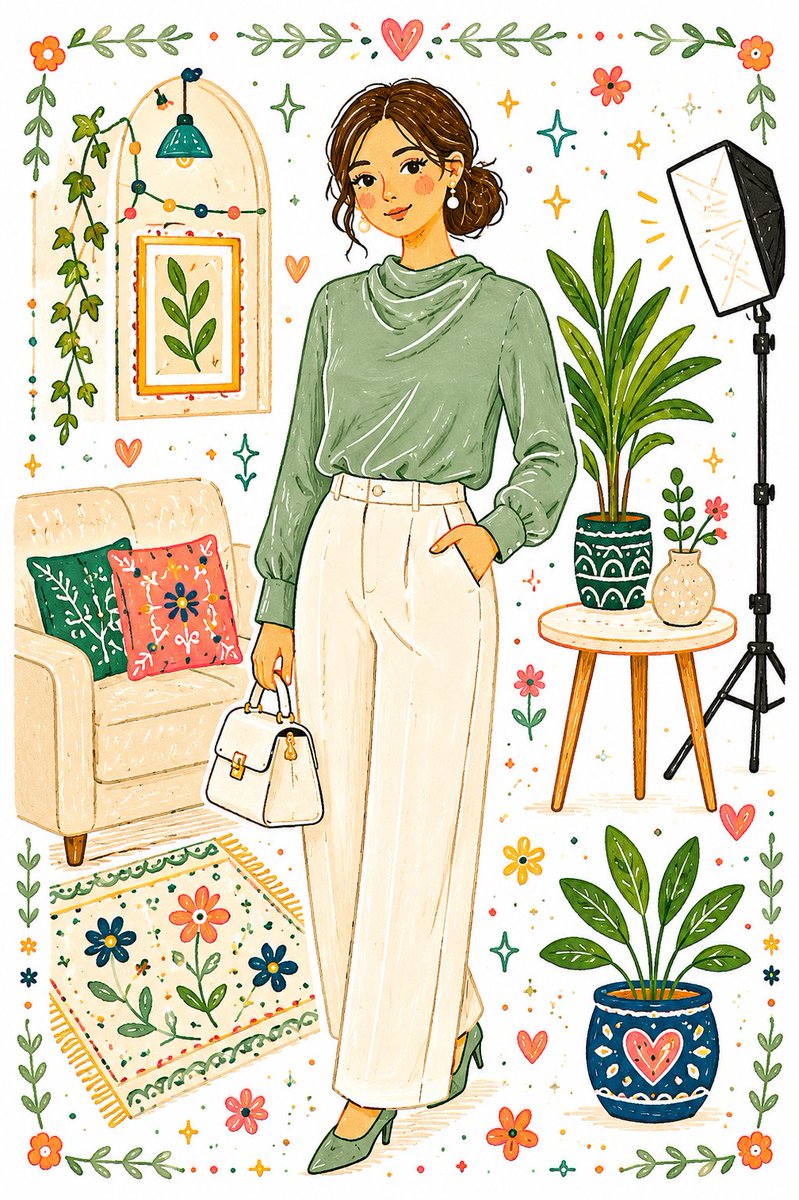Whimsical Folk Art Transformation - AI image template preview