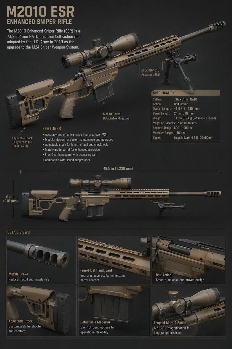 M2010 ESR Tactical Spec Sheet - AI image template preview