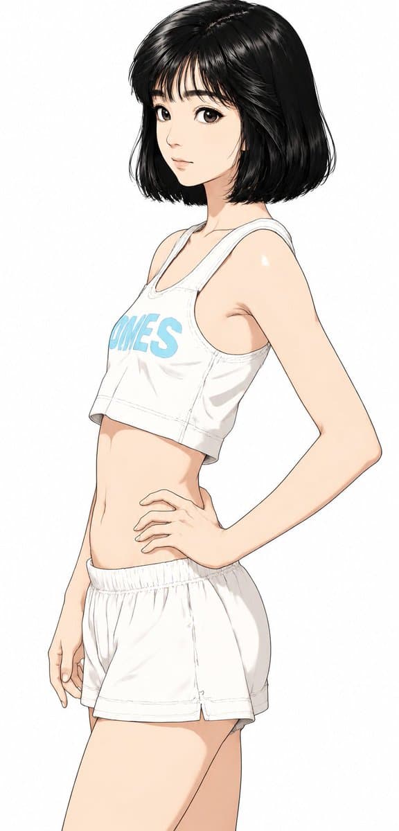 Anime Sportswear Girl Illustration - AI image template preview