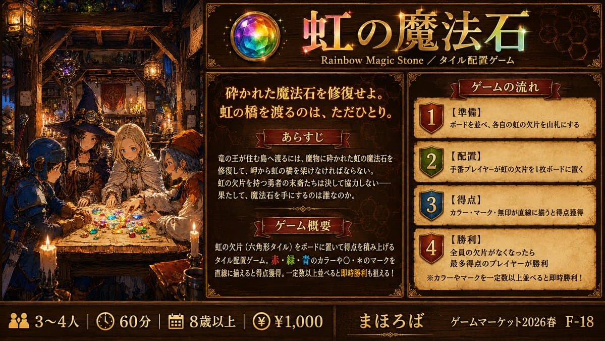 Rainbow Magic Stone Board Game Flyer - AI image template preview