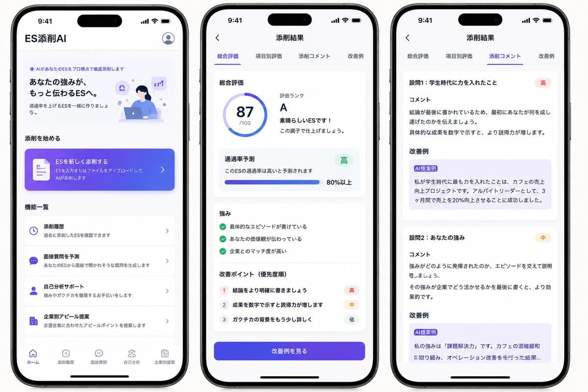 Japanese ES Critique App Mockup - AI image template preview