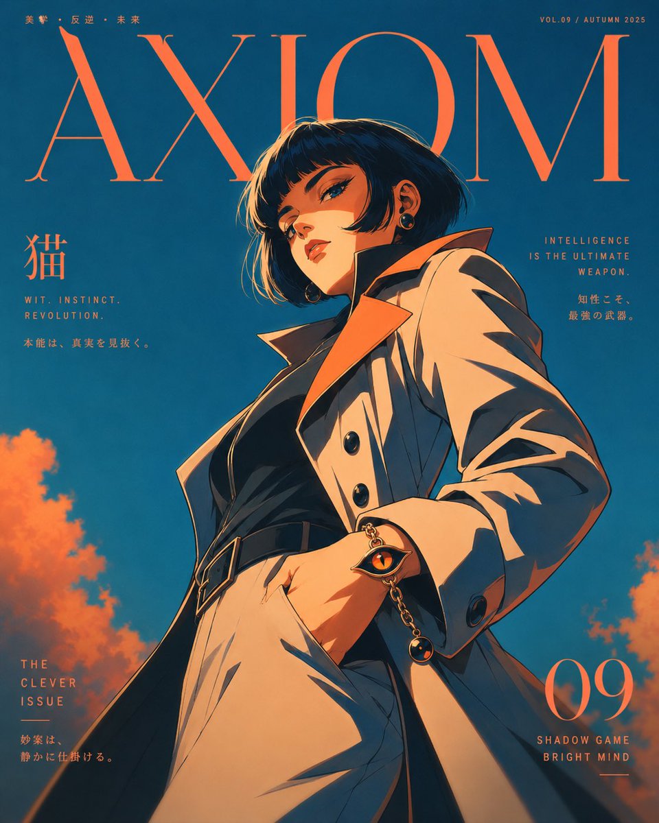 Axiom Cat-Eye Fashion Cover - AI image template preview
