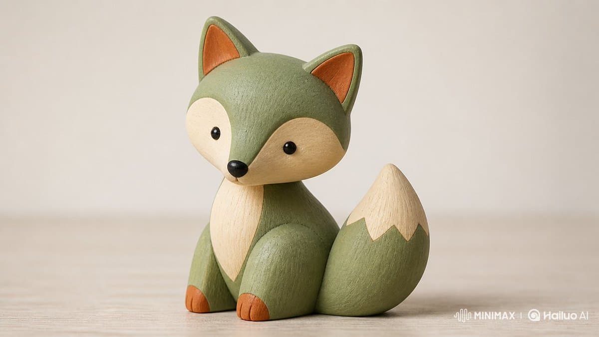 Scandinavian Wooden Toy Figure - AI image template preview