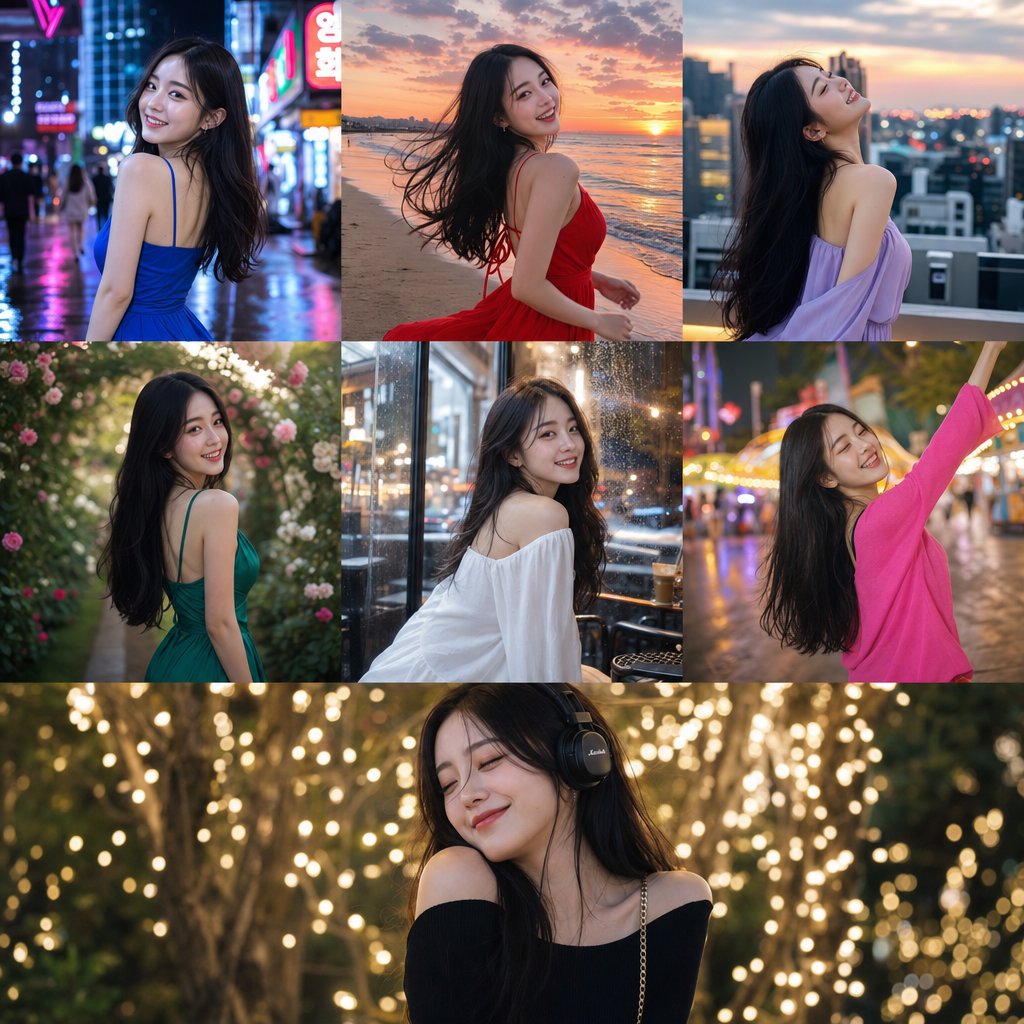 Consistent Korean Girl Identity Lifestyle - AI image template preview