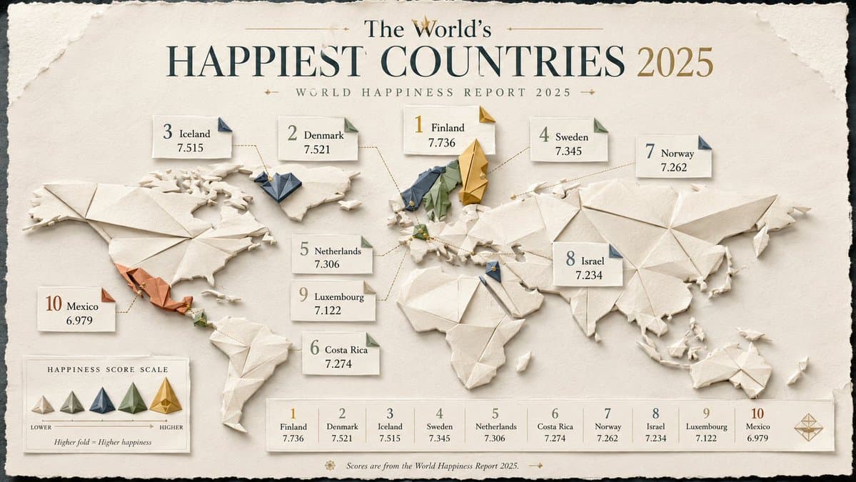 Origami Style Global Infographic - AI image template preview