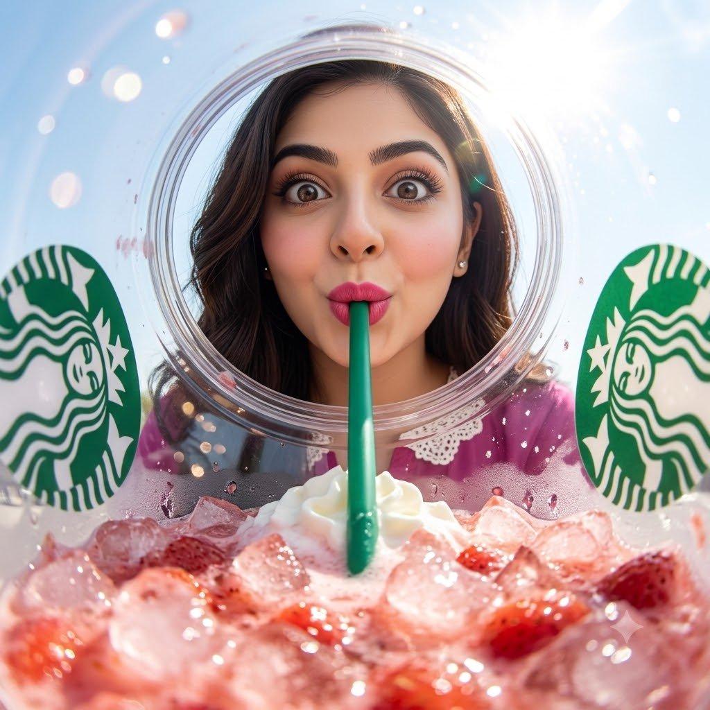 Fisheye View from Inside a Cup - AI image template preview