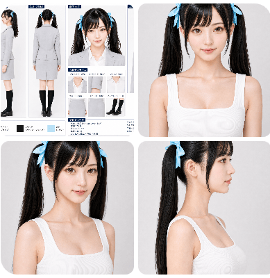 Professional Character Sheet Template - AI image template preview