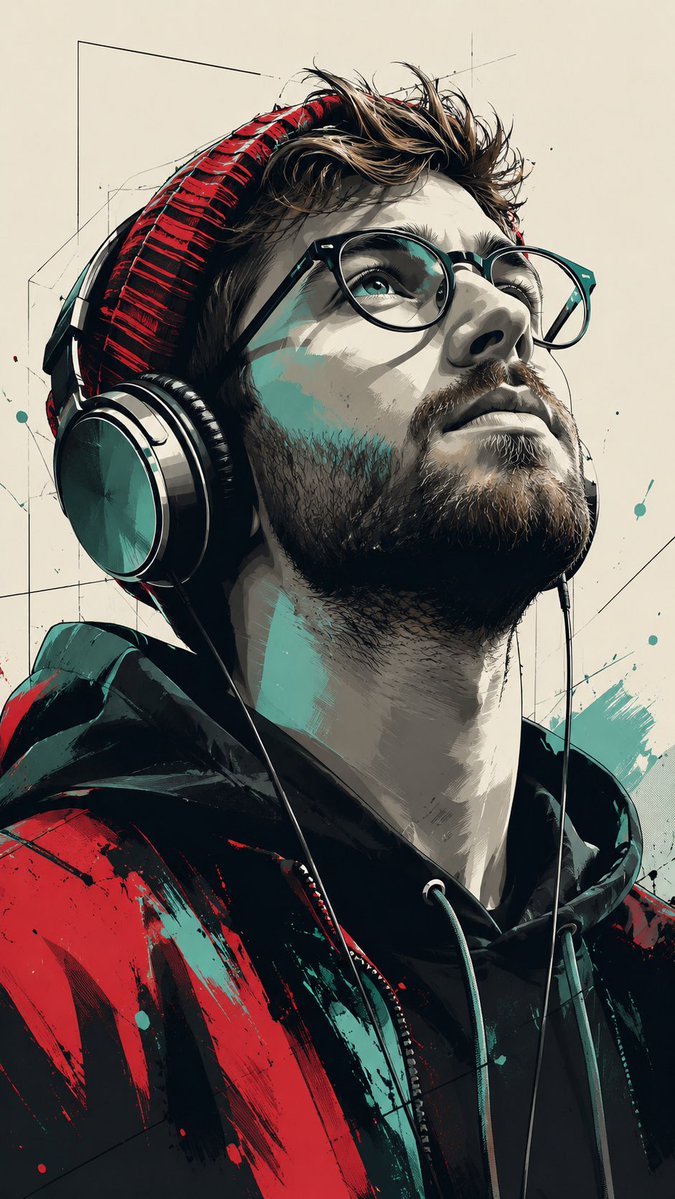 Stylized Pop Art Vector Portrait - AI image template preview