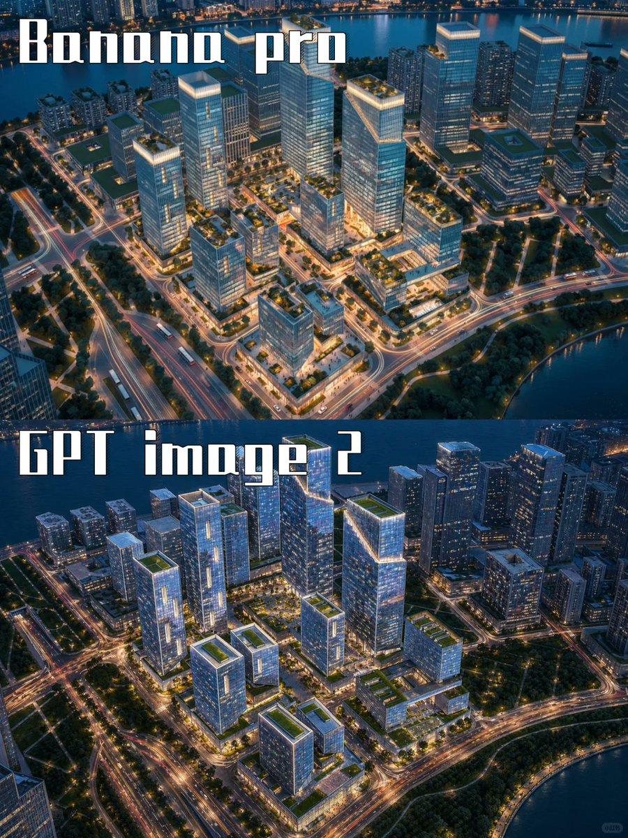 AI City Rendering Comparison Poster - AI image template preview