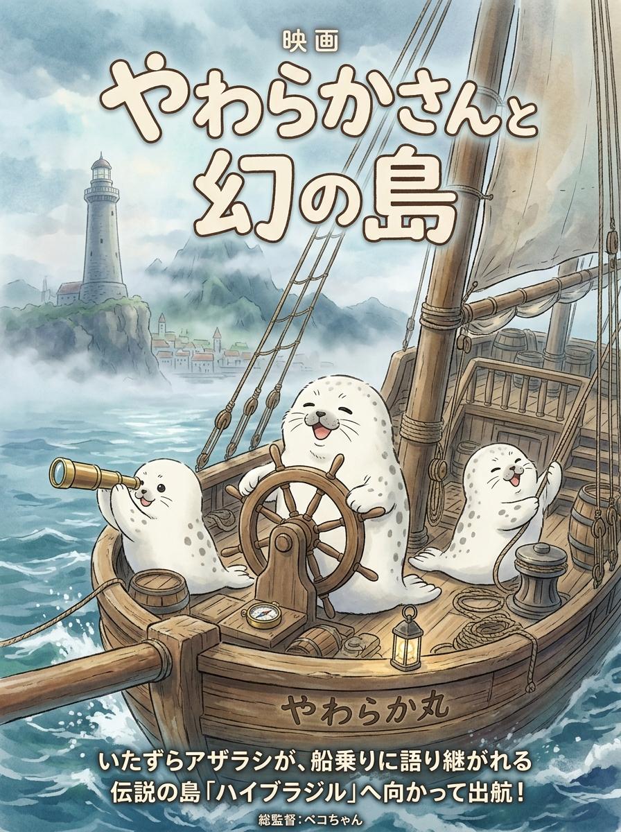 Seal Adventure Movie Poster - AI image template preview