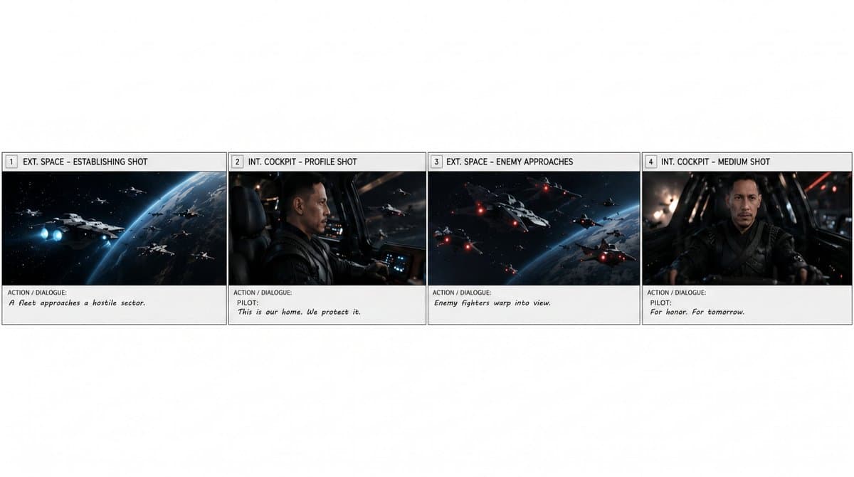 Extract First Storyboard Row - AI image template preview