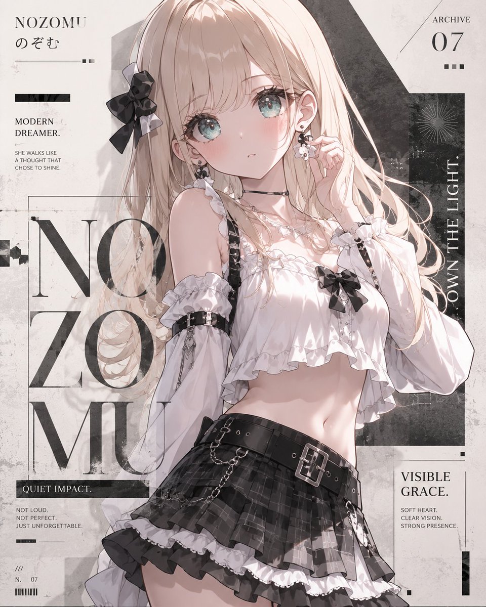 Anime Fashion Magazine Poster - AI image template preview