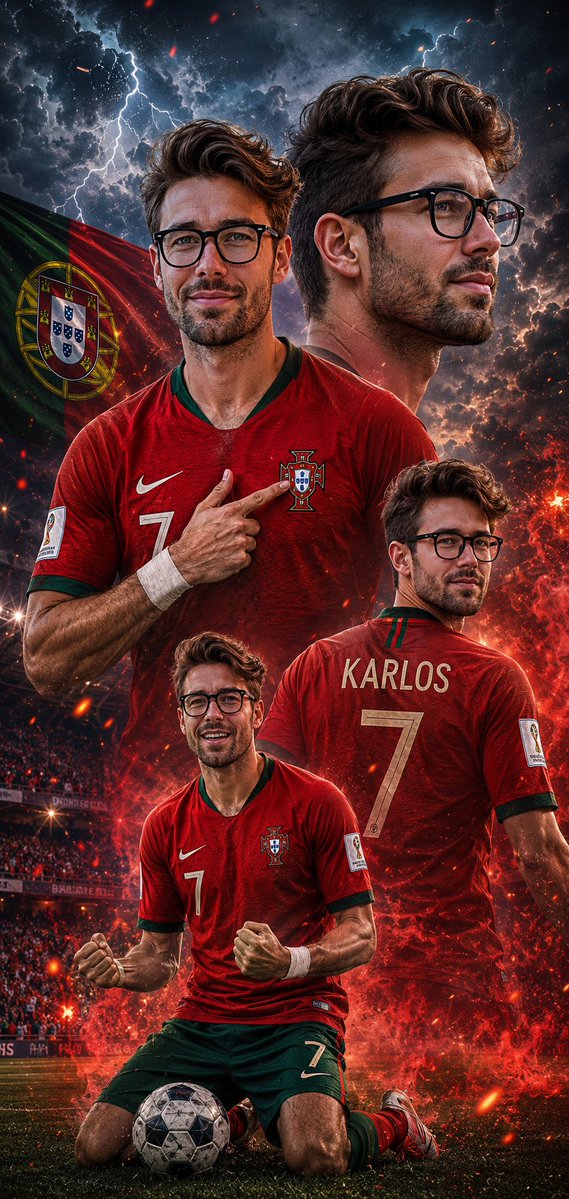 Cinematic Football Poster Portrait - AI image template preview