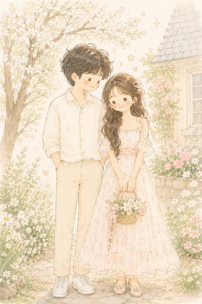 Hand-Drawn Storybook Portrait Illustration - AI image template preview