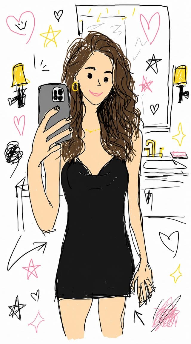 Crude Doodle Mirror Selfie preview