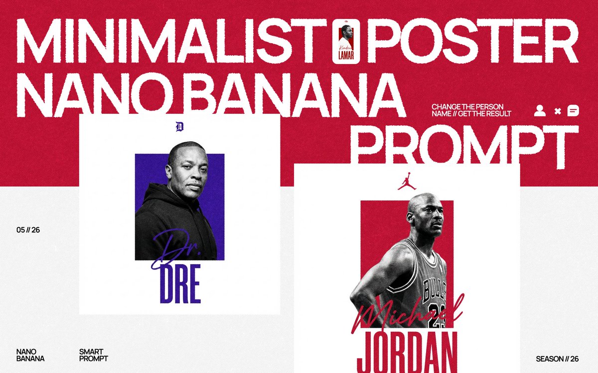 Minimalist Nano Banana Poster Layout - AI image template preview