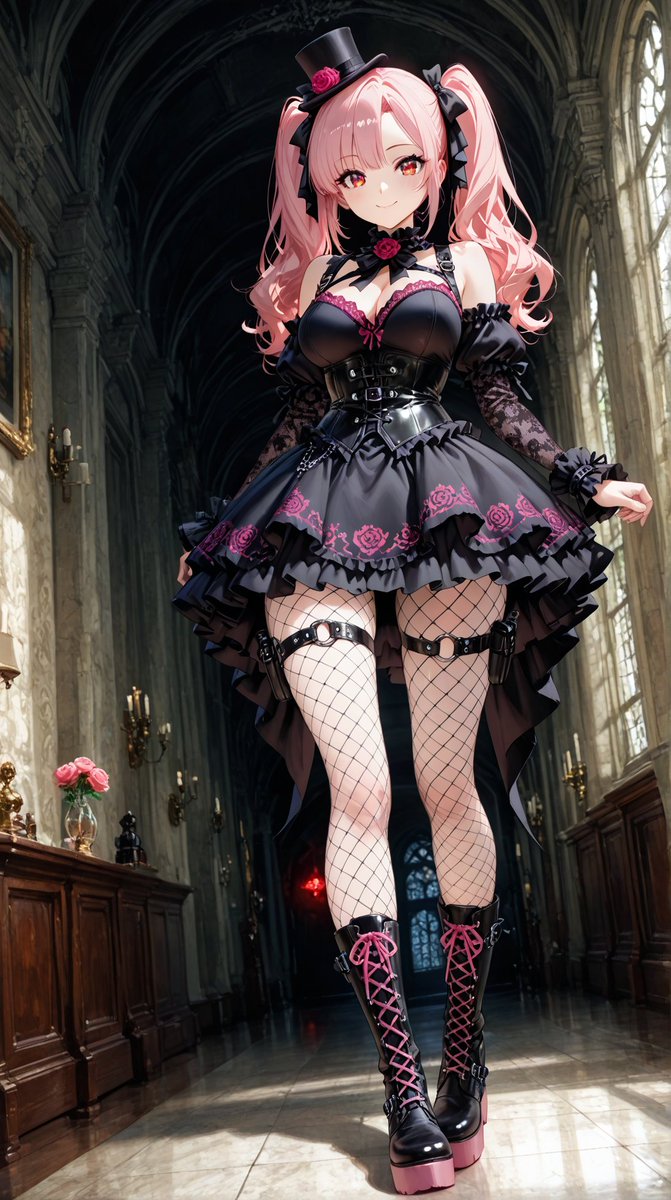 Gothic Lolita Cathedral Fashion - AI image template preview