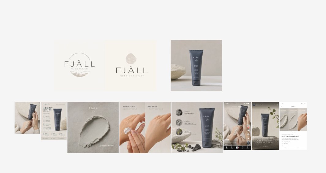 Nordic Skincare Campaign Board - AI image template preview