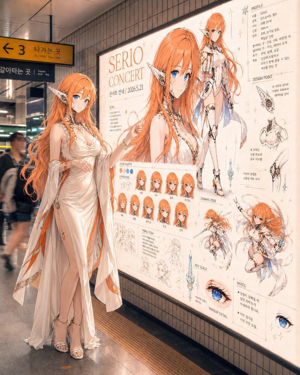 Elf Idol Subway Poster Scene - AI image template preview