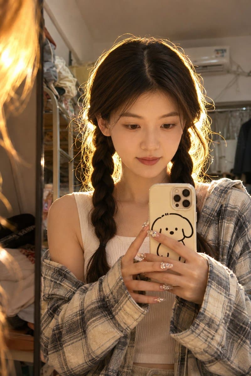 Dorm Mirror Selfie Identity Reference preview