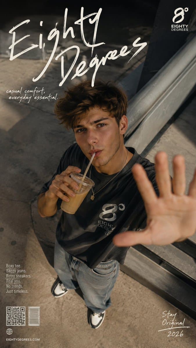 2026 Fashion Editorial Portrait - AI image template preview