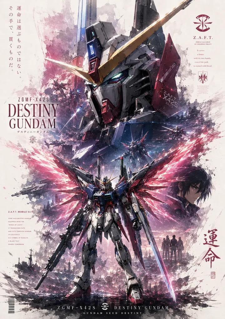 Mecha Anime Poster Art - AI image template preview
