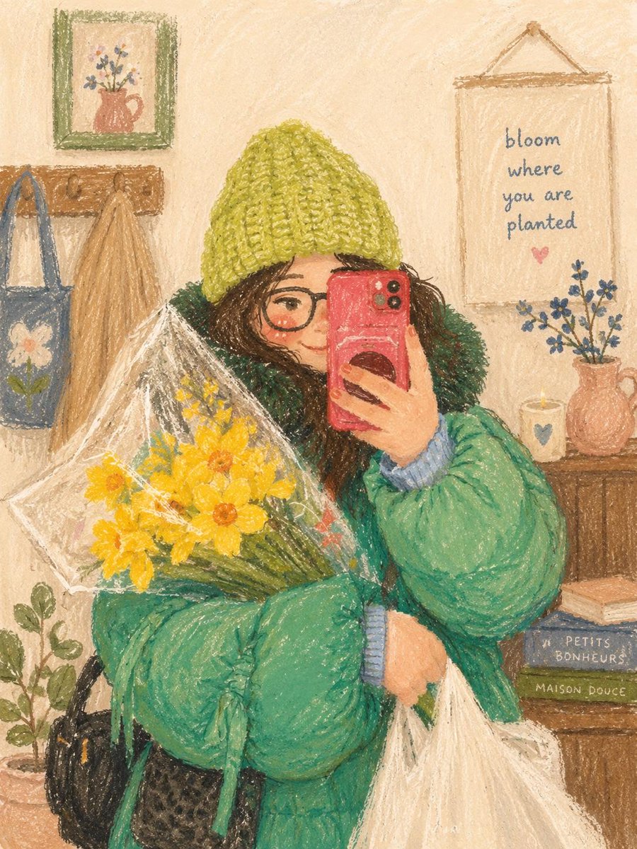 Cozy Oil Pastel Illustration - AI image template preview