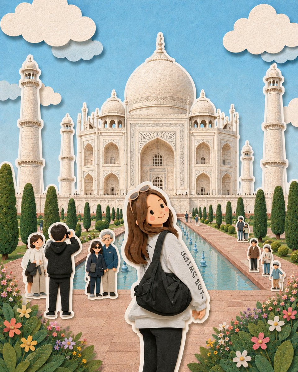 Paper-Cut Diorama Illustration - AI image template preview