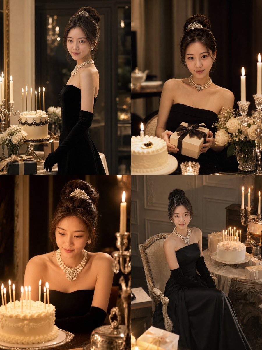 Audrey Hepburn Style Birthday Photoshoot - AI image template preview