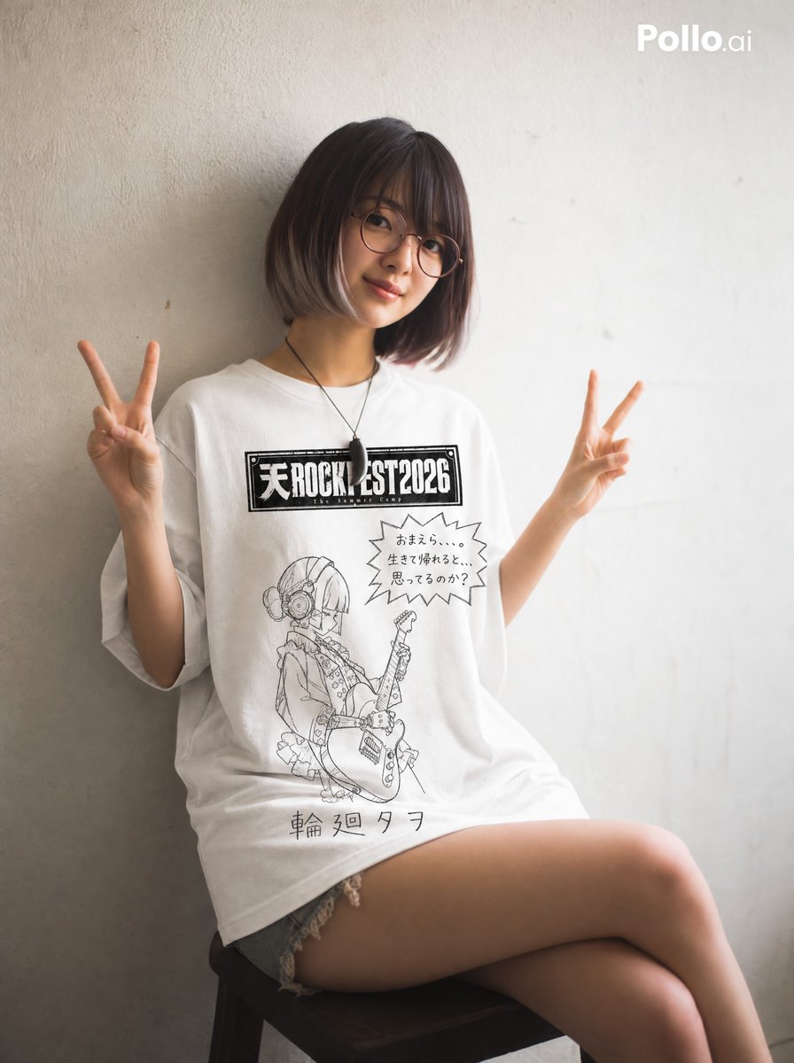Hand-drawn Yuru-kyara T-shirt Mockup - AI image template preview
