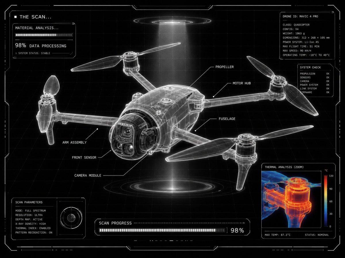 Futuristic Sci-Fi Laboratory Scan UI - AI image template preview