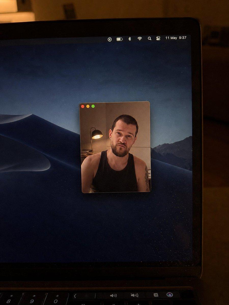 Realistic Mac Webcam Photo Edit - AI image template preview