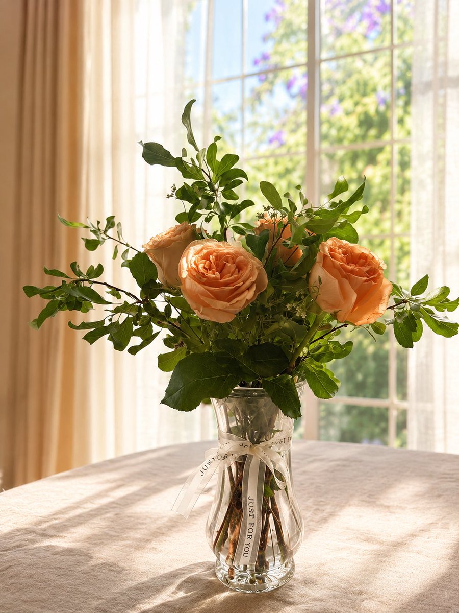 Sunlit Bouquet Photo Retouch - AI image template preview