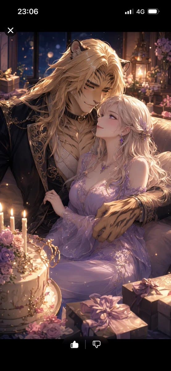Romantic Beastman Anniversary Screenshot - AI image template preview
