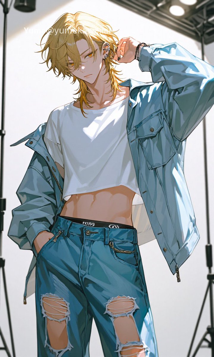 Y2K Anime Streetwear Model - AI image template preview