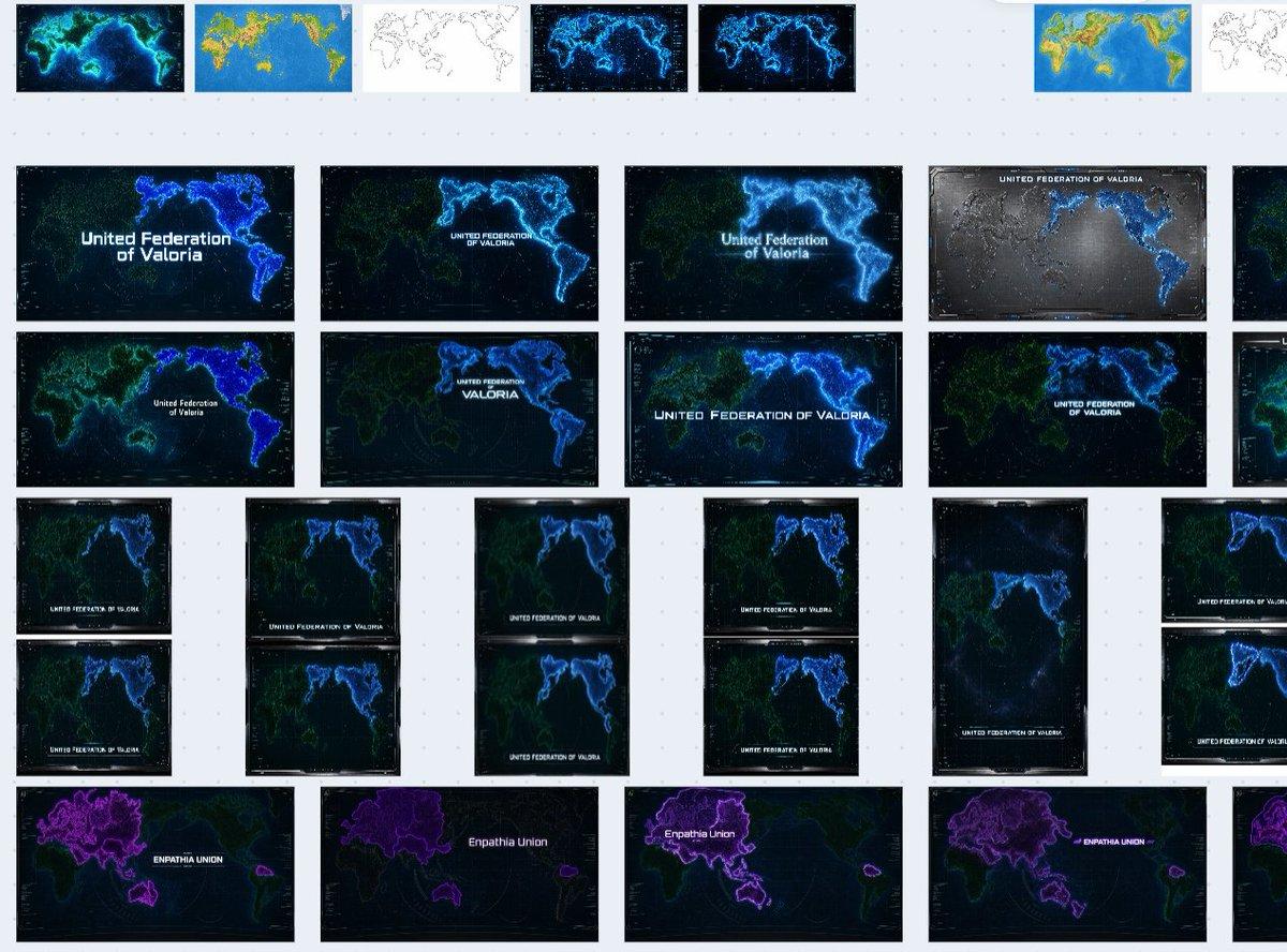 Fictional World Map Attempts Collage - AI image template preview