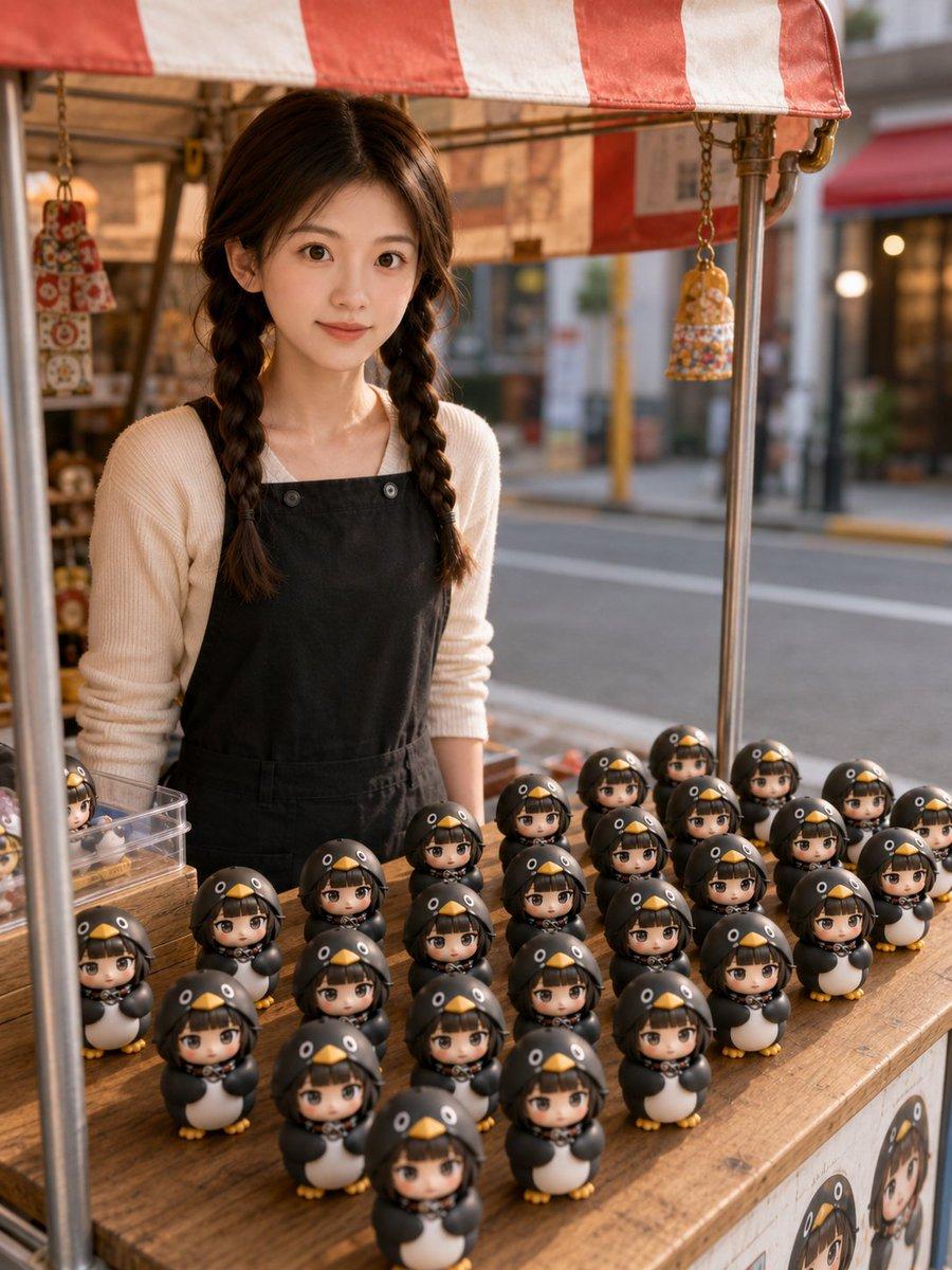3D Chibi Toy Vendor Portrait - AI image template preview